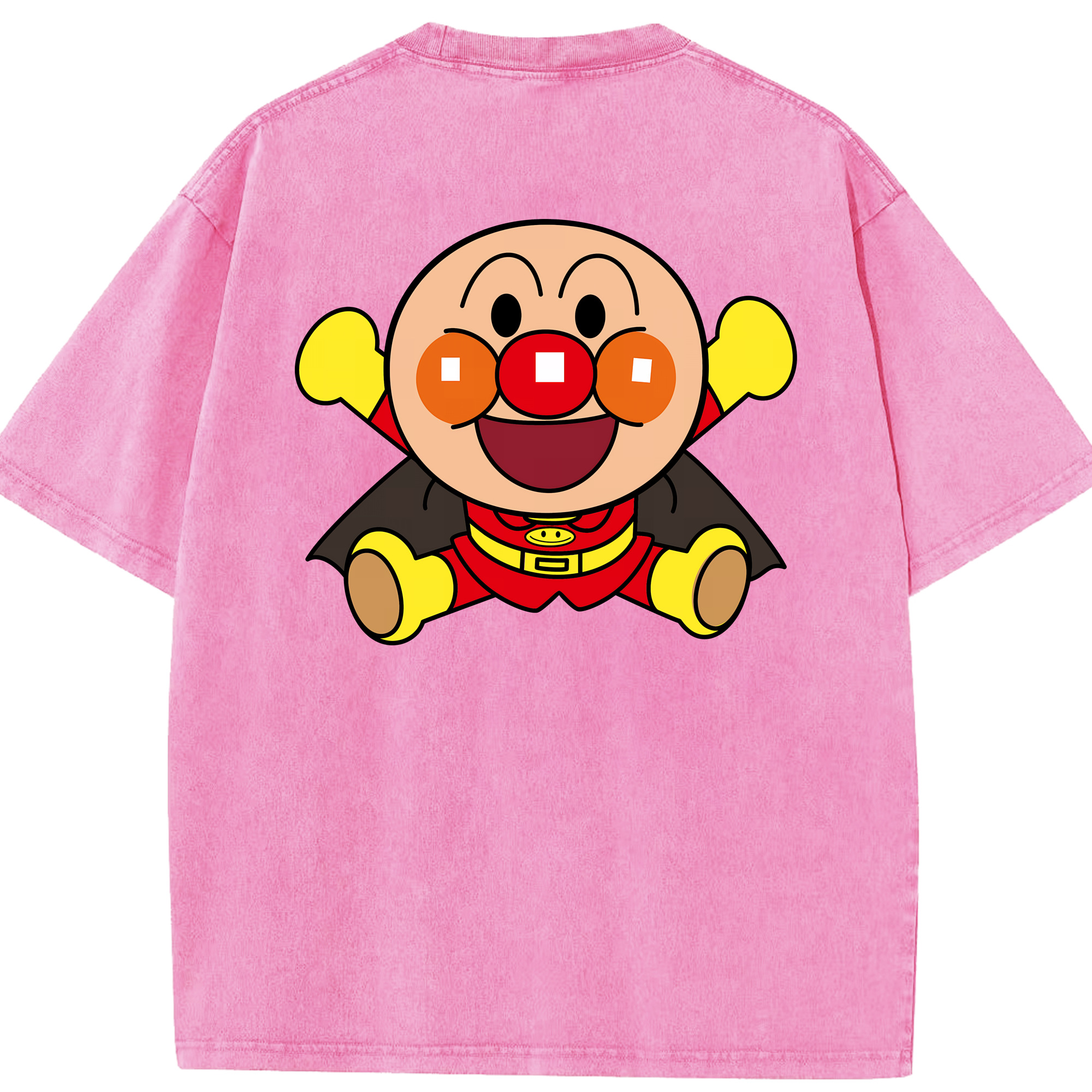 （画像用） アンパンマン Anpanman 綿100% ヴィンテージ風 半袖Tシャツ（背面プリント）